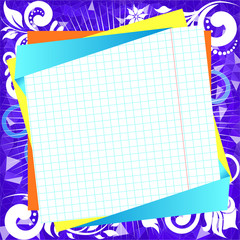 Frame for photo on a blue background