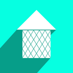 Icon house with long shadow