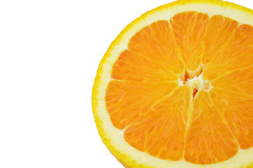 Fresh and juicy sliced Orange on white background. Clipping Path