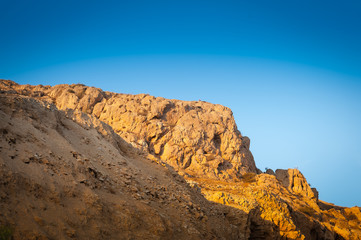 Quarry rocks and sky