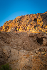 Quarry rocks and sky