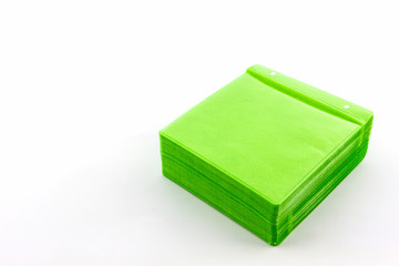 Green CD paper case.