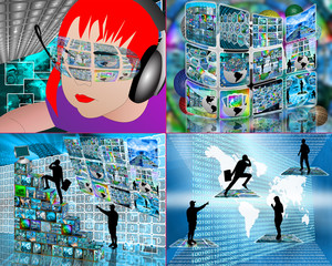 Set of four images