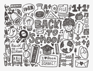 doodle back to school background