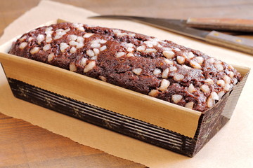 Chocolate and banana loaf cake