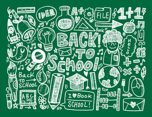 doodle back to school background