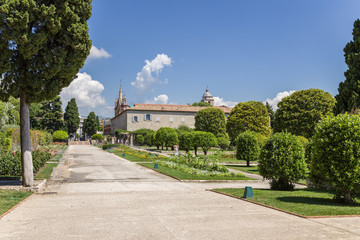 Nice, France. Garden of the monastery of Notre Dame de Simie