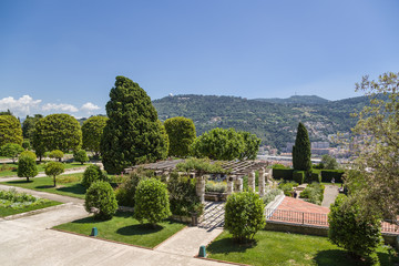 Nice, France. Garden of the monastery of Notre Dame de Simie