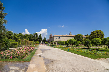 Nice, France. Garden of the monastery of Notre Dame de Simie