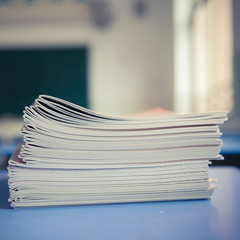 Empty school classroom