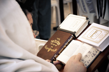 Orthodox Jew reading Torah.