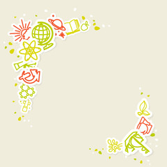 Background with icons - school