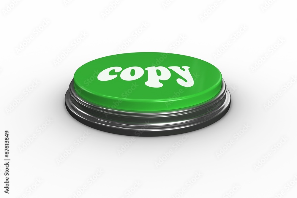 Poster Copy on digitally generated green push button