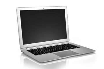 Laptop on isolated white