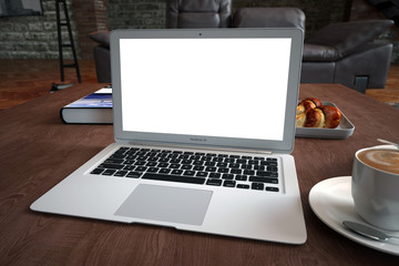 Laptop on desk