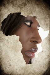 African Woman Map
