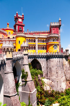 Facade Of Da Pena National Palace Sintra