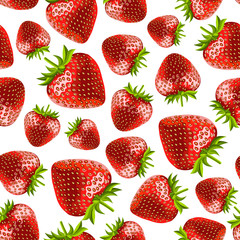 strawberries seamless pattern