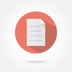 Fototapeta premium Flat document icon.