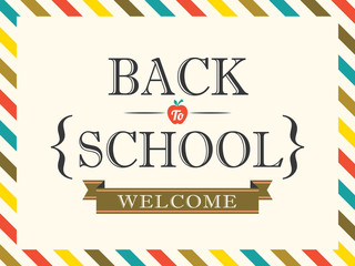 Back to School postcard background template