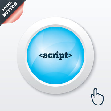 Script sign icon. Javascript code symbol.