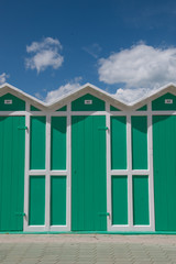 Change rooms in Italian beach