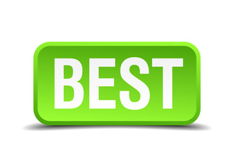 Best green 3d realistic square isolated button