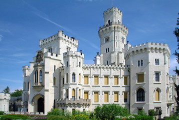 Fototapeta na wymiar Hluboka castle - beautiful landmark in Czech Republic