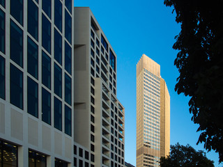 Obraz premium Business buildings in the financial district of Frankfurt,