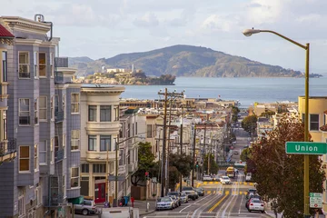 Photo sur Plexiglas San Francisco Vue de San Francisco sur Alcatraz