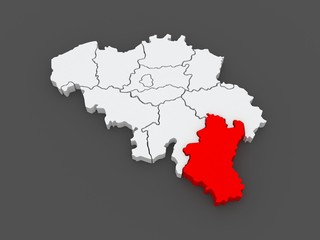 Map of Luxembourg. Belgium.