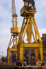 Fototapeta na wymiar Cargo crane and ship