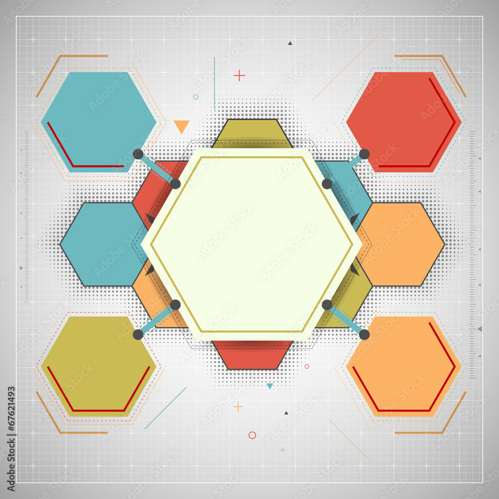 Poster technology abstract background. vector.