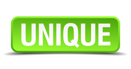 Unique green 3d realistic square isolated button