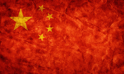 China grunge flag. Item from my vintage flags collection