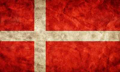 Denmark grunge flag. Item from my vintage flags collection