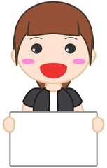 女性イラスト　メッセージ