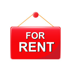 for rent  sign vector