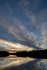 Sunset on Northern Lake