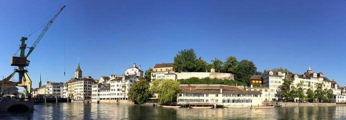 Fototapeta na wymiar Zürich mit Hafenkran