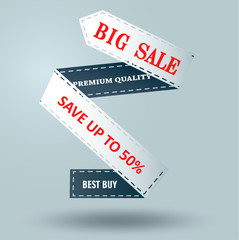 Sale labels, Vector.