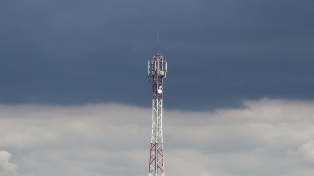 time lapse over radio antena