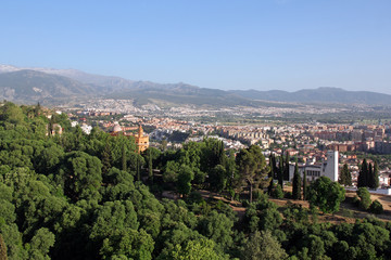 Fototapeta na wymiar panoramic view of Granada, Andalusia, Spain
