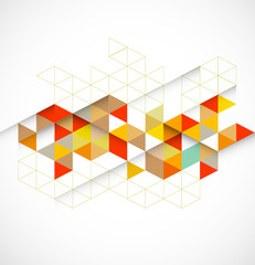 Abstract colorful modern geometric template and space for text,