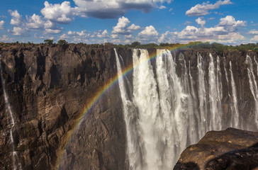 Rainbow over Victoria Falls in Zambia South Africa