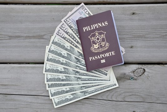 Philippines passport and US dollars