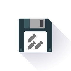 Floppy disk with a bombs