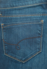 Blue jeans pocket.