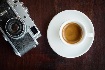 coffee camera vintage
