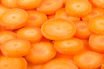 background of carrot slices